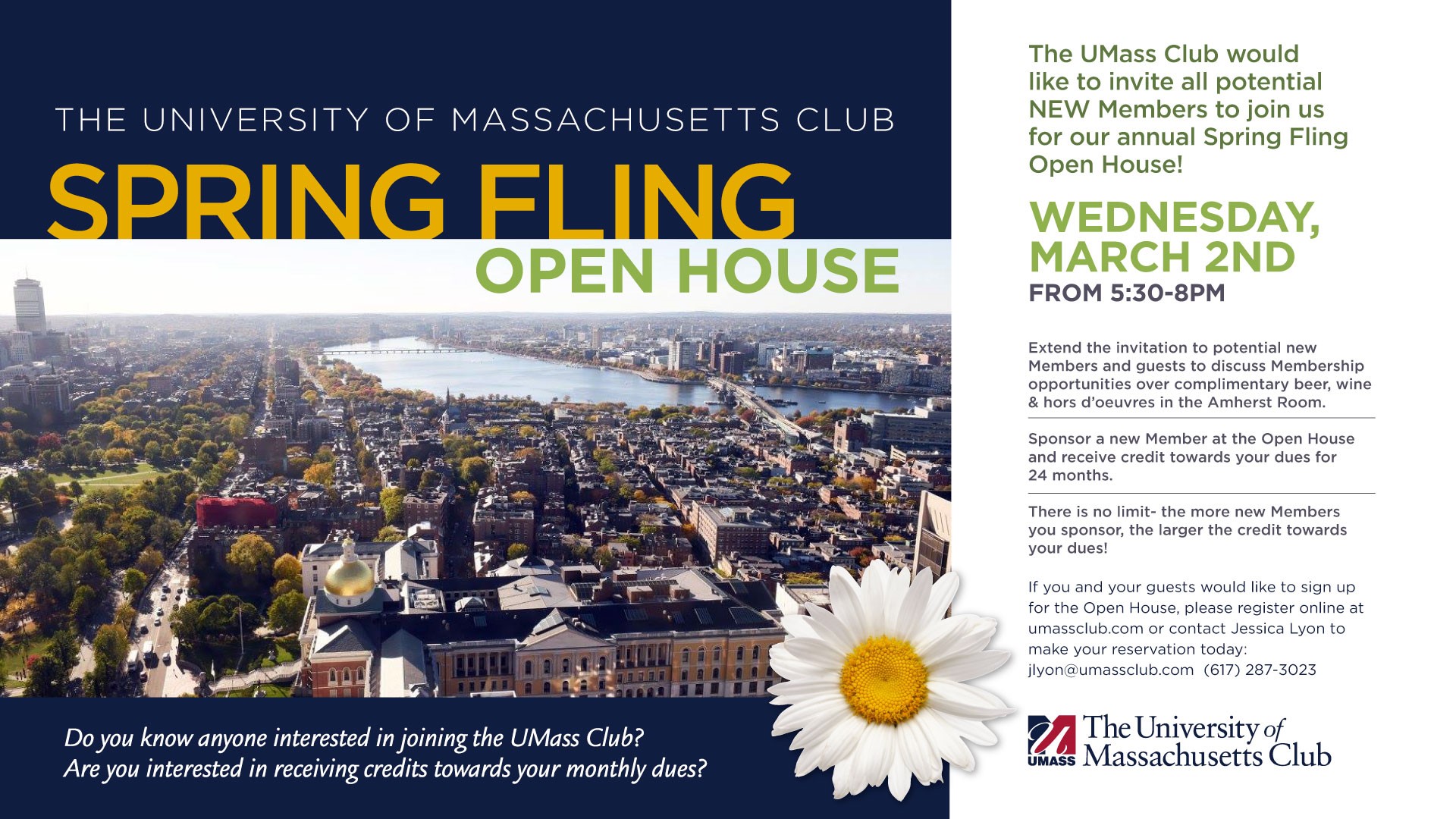 The University of Massachusetts Club Calendar Event Spring Fling